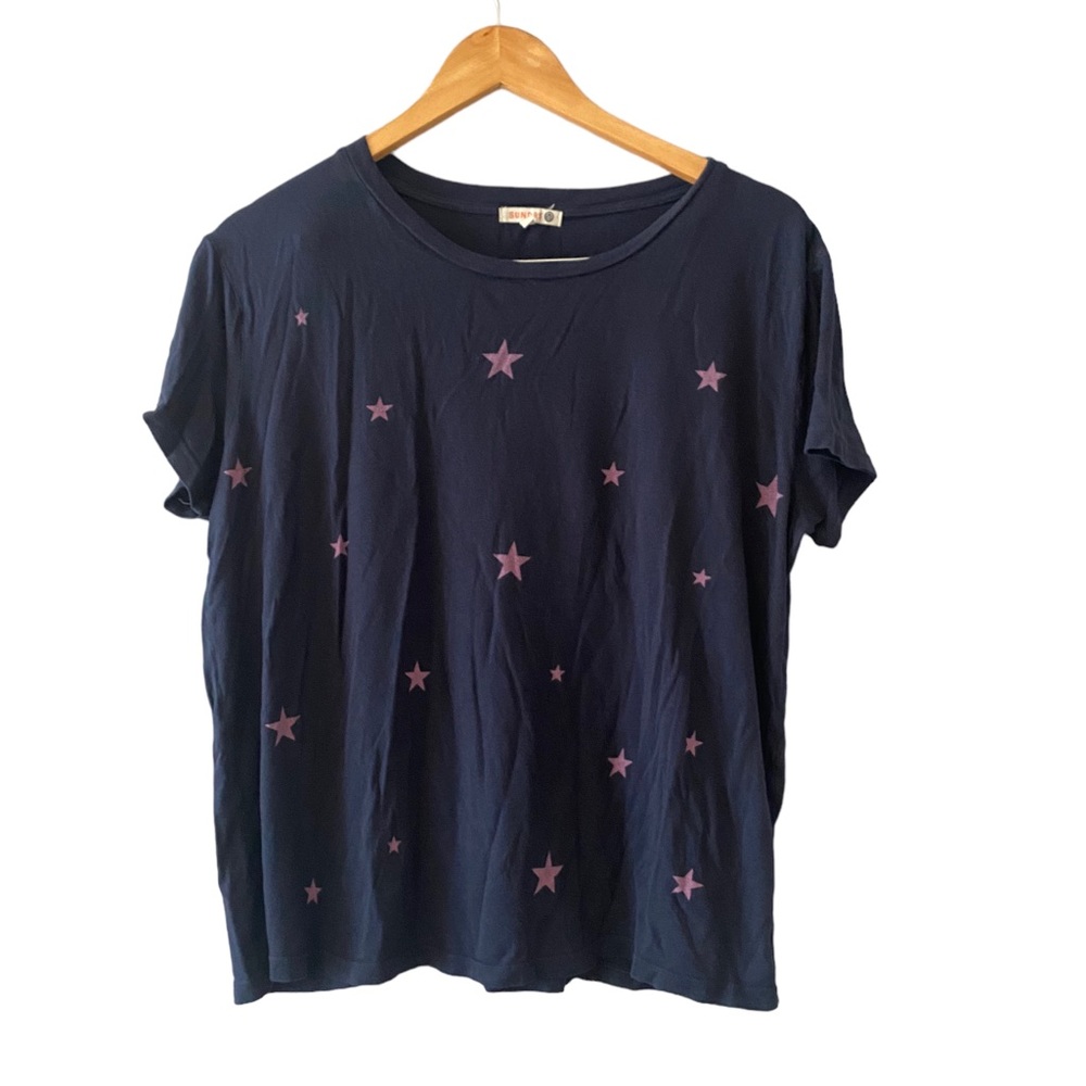 Sundry T- Shirt Artsy Distressed Top Sleeve top -100% Cotton 1